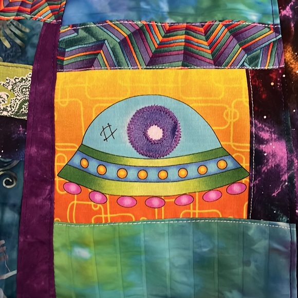 alien superstar patchwork apron top y2k phish 90s 👽 - Picture 8 of 13